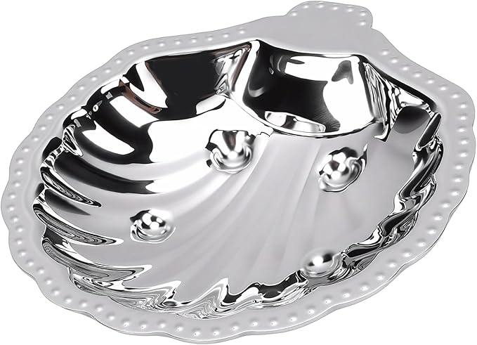 Zerodis Stainless Steel Tray Serving Trays Tray Metal Food Serving Platter Decorative Snack Dish Kitchen Utensils for Wedding Gathering Parties Nuts Dried Fruits Stainless Steel