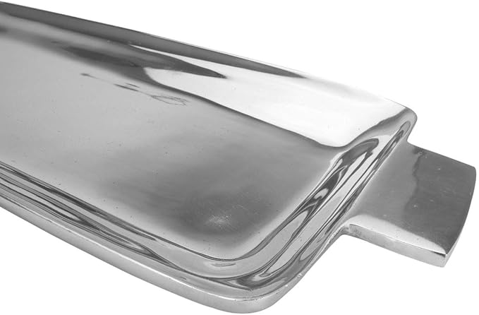 Personalized Infinity Rectangular Serving Tray- Handcrafted, Rectangular Silver Tray, Tray for Whiskey Decanter, Candle Sticks, Vanity Set, Perfume Tray, and Serving Appetizer Serving Plates