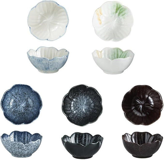 Small Plates,Snack Plate,Small Dessert Plates,Appetizer Serving Tray,Condiment Serving Tray,Salad Plates,Ceramic Household Dishes Hotpot Dipping Shop Seasoning Dish Small Dish(5 Pcs)