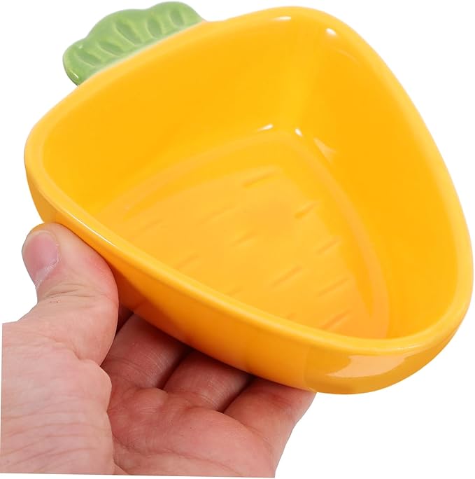 HEALLILY Carrot Shape Ceramic Dipping Bowl Cute Porcelain Sauce Plate for Sushi Kimchi Desserts Small Dish for Appetizers and Condiments Unique Kitchenware for Parties and Family Meals