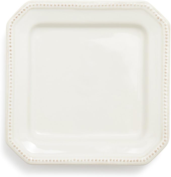 Sur La Table Pearl Stoneware Appetizer Plate, Ivory
