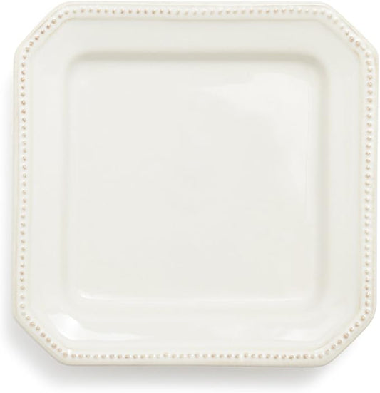 Sur La Table Pearl Stoneware Appetizer Plate, Ivory