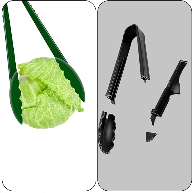 24 Pcs St. Patrick's Day Party Supplies, Plastic Serving Utensils Set 8 Tongs, 8 Spoons, 8 Forks, Heavy Duty Green Party Supplies for Buffet Holiday Restaurant Dinner Salad Noodles Soup and Daily Use
