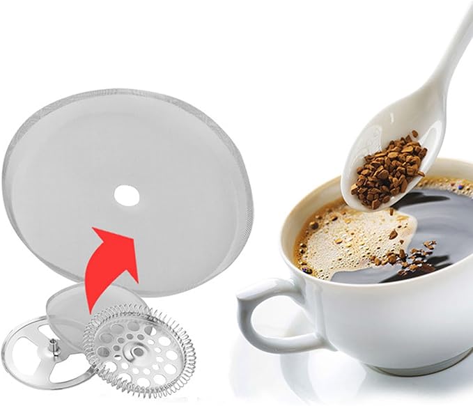 5Pcs 304 Stainless Steel Coffee Dripper, 80 Mesh Coffee Strainer, Coffee Pot Mesh Filter Accessory (1000ml)