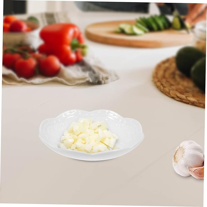 ABOOFAN 2Pcs Ceramic Sauce Dish Multipurpose Appetizer Plates for Dipping Seasoning and Serving Ginger Salad Dressing Elegant Design for Home Hotel and Restaurant Use