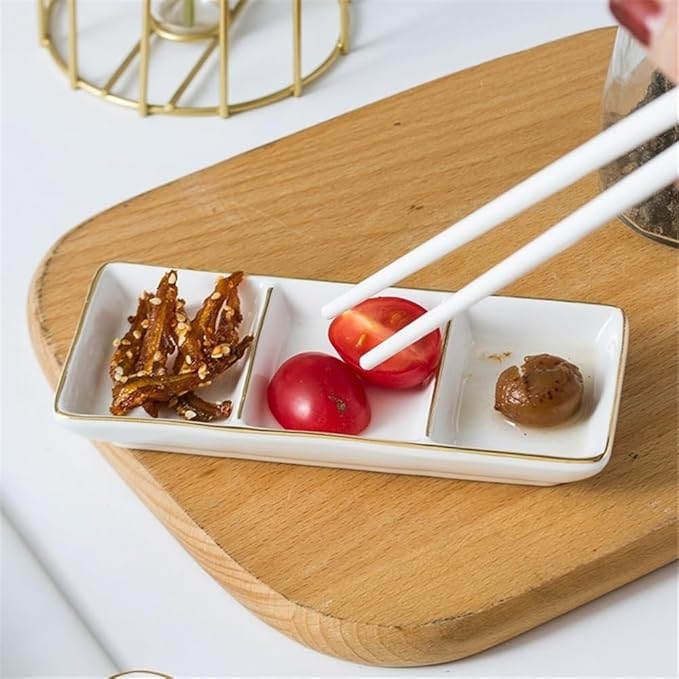 Appetizer Plates Ceramic Dipping Bowls,Small Soy Sauce Dish Perfect for Dips, Snacks, and Nibbles Reusable Trays for Condiment