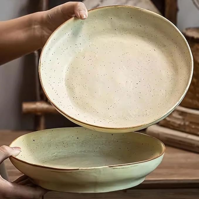 SONGCHAO Party Supplies B&B Restaurant Plate Suitable For Home Salad Plate Ceramic Pasta Plate Dessert Plate Fruit Plate Party Plates