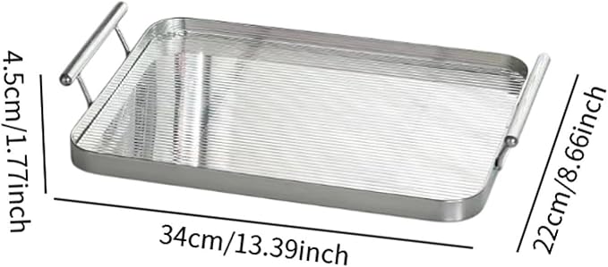 Tray for Serving Fruits and Teas with Cup Holder for Cafes and Restaurants, S