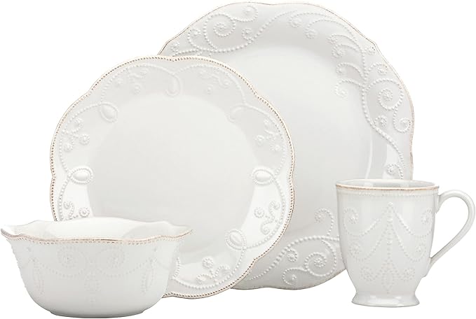 LENOX Off- White French Perle 4-Piece Place Setting & Vintage Jewel 5-Piece Place Setting