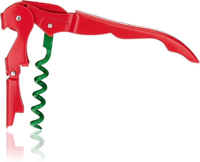 True Truetap Holiday Color Block Double Hinged Corkscrews, Red/Green (1225)
