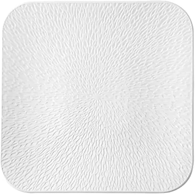 SONGCHAO Party Supplies Creative Square Steak Plate Home Restaurant Western Food Plate Dessert Tray Kitchen Ceramic Plate Snack Plate Party Plates (Color : B, Size : 8.5inch)