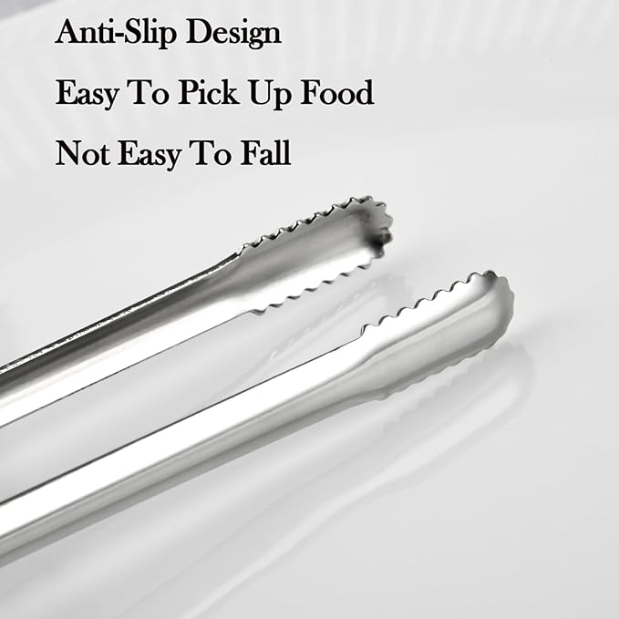 3 PCS Long Handle Stainless Steel Serving Utensils,18/8 Large Serving Spoons Set, Include Serving Spoon,Slotted Spoon,Serving Tong, Kitchen Utensil, for Buffet Catering Banquet, Dishwasher Safe