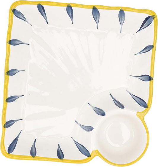 ABOOFAN Meal Plate Ceramic Plate Dipping Dish Platter for Serving Food Home Restaurant