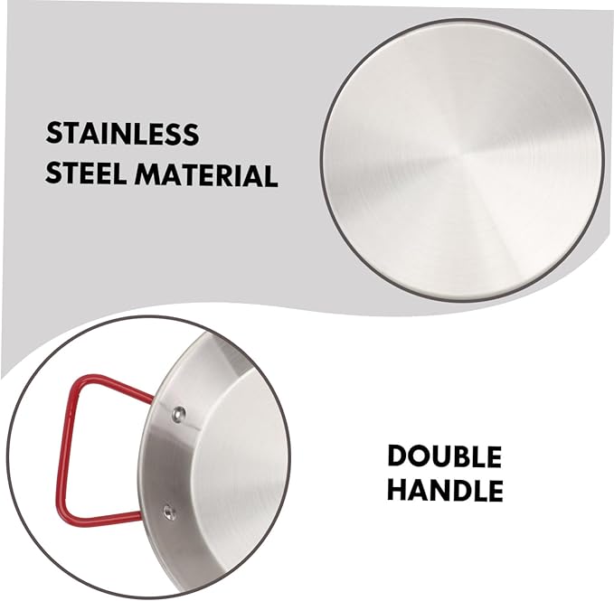 Silver Tray for Serving Platters Stainless Steel Seafood Pot Tray Classic Handles for Restaurant Hotel Family Dinners