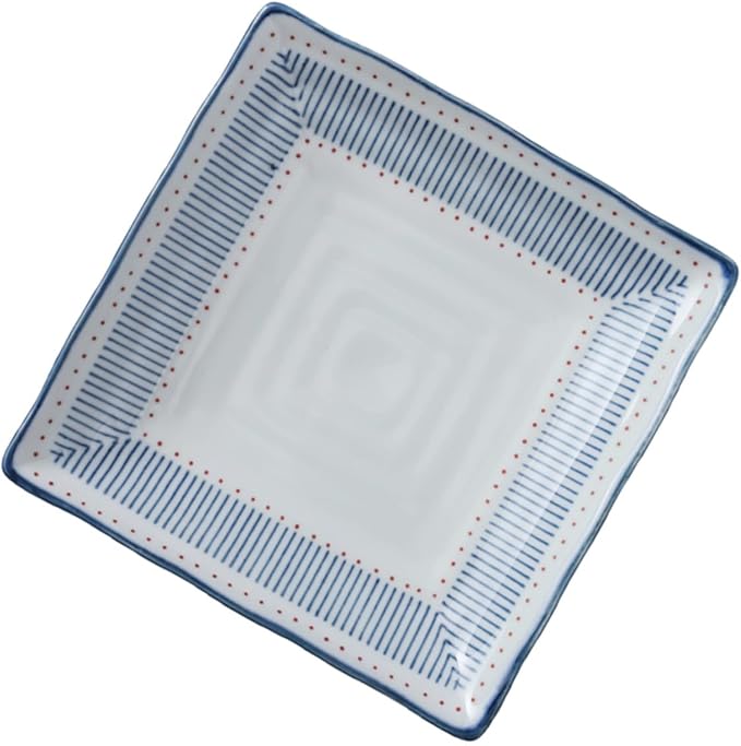Healthful Ceramic Plate 6.8in Dessert Serving Plate for Sushi Salad Steak Pasta Restaurant Home
