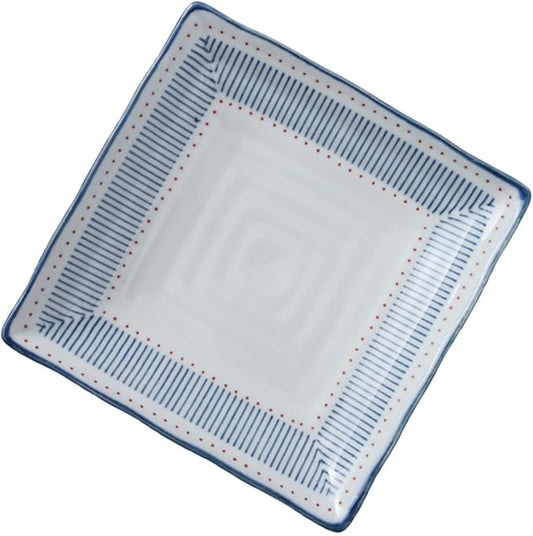 Healthful Ceramic Plate 6.8in Dessert Serving Plate for Sushi Salad Steak Pasta Restaurant Home