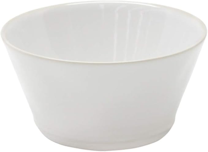 Costa Nova Ceramic Stoneware 15 oz. Soup & Cereal Bowl - Beja Collection, White & Cream | Microwave & Dishwasher Safe Dinnerware | Food Safe Glazing | Restaurant Quality Tableware
