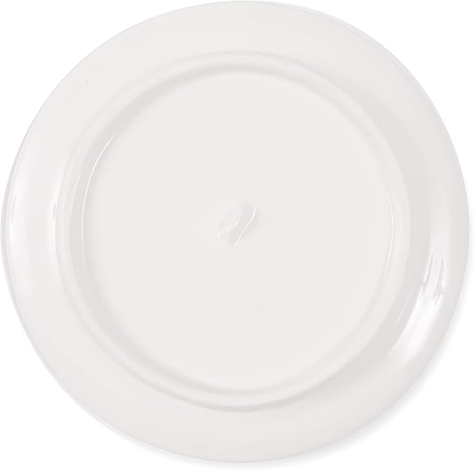 Pavilion Gift Company Pavilion-You've Stolen A Pizza My Heart-7.25 Inch Pizza & Wings Ceramic Appetizer Plates Set of 2, White