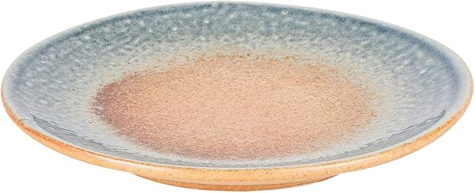 Ebros Gift Artistic Blue River Ao Nagashi Collection Dinnerware Serveware Kitchenware Set Asian Japanese Restaurant Supply (Pack Of 5 Round Appetizer Salad Plates 6" D)