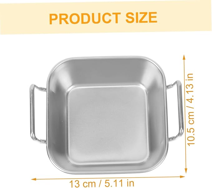 Grill Serving Tray Snack Holder Fried Chicken Basket Thickened Dessert Tray French Fries Plate Double Handled
