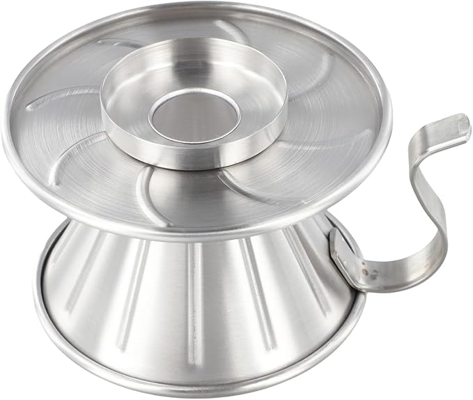 304 Stainless Steel Coffee Dripper with Holder and Ergonomic Handle, Reusable Pour Over Filter Cup Compatible with Various Paper Filters for Home Brewing or Camping(S)