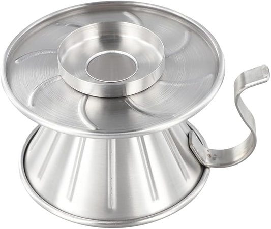 304 Stainless Steel Coffee Dripper with Holder and Ergonomic Handle, Reusable Pour Over Filter Cup Compatible with Various Paper Filters for Home Brewing or Camping(S)