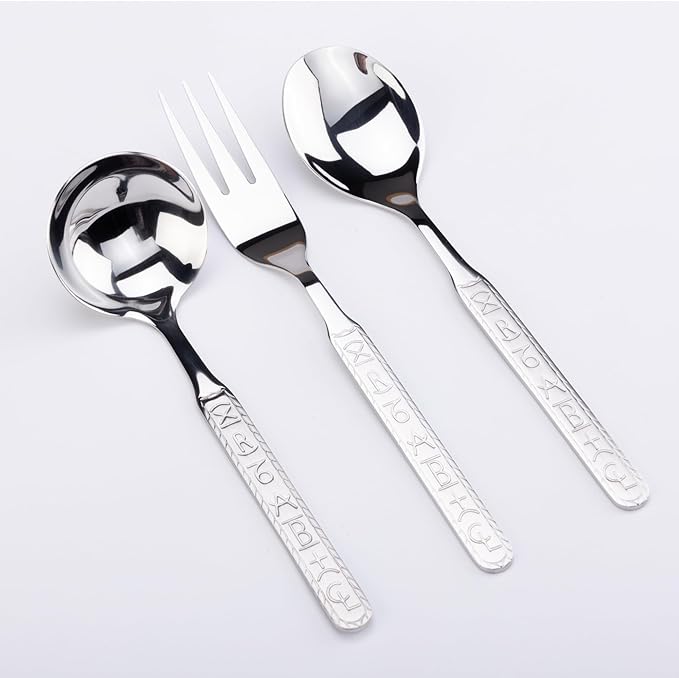 Ranch Brands Stainless Steel Western Flatware/Silverware Serving Set (3 Piece) by Cowboy Living