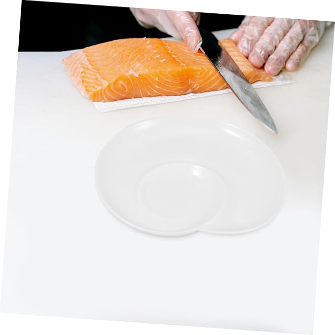 Healifty Compartment Plates Ceramic Food Serving Tray Snacks Dessert Serving Plate