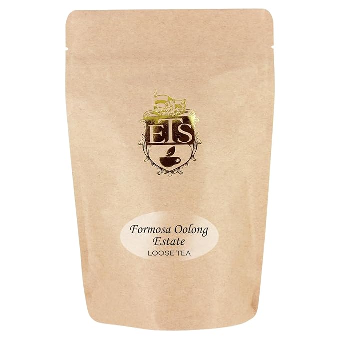 Formosa Oolong Estate Tea | Loose Leaf Oolong Tea Pouches - 4oz | Semi-Fermented Leaves with Smooth Taste | Grown in Taiwan | Enjoy Hot or Iced | Natural Flavor