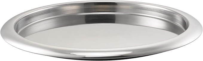 Service Ideas TR1614RIPS Tray with Removable Insert, 14" Round, Stainless Steel, Polished