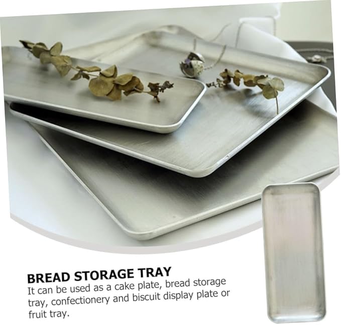 Zerodeko 1Pc Retro Elegant Silver Food Storage Plate Decorative Snack Tray for Home for Pastries Desserts Stylish Serving Dish for Events Design Craftsmanship