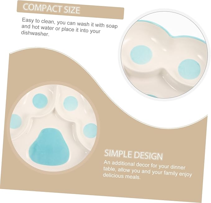 Mobestech Boys and Girls Dinnerware Creative Ceramic Plate Fruit Plate Easy Clean for Snacks and Meals