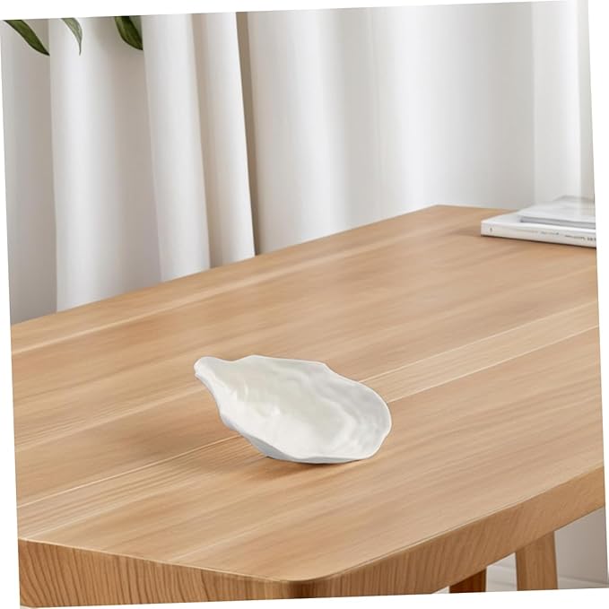 Ceramic Oyster Shell Tray Seafood Salad Plate Restaurant Home Decorative Salad Bowl Multipurpose Appetizer