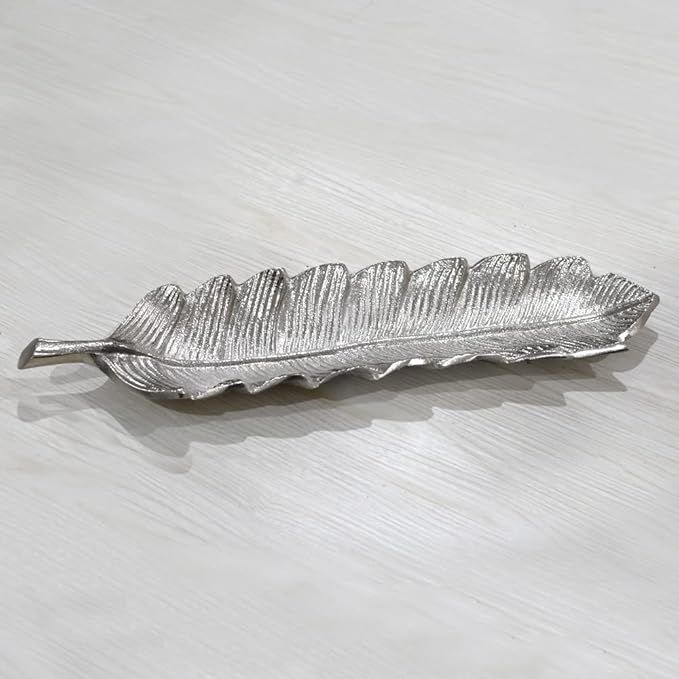 BBH Home's Handmade Silver Novelty Shaped Aluminium Tray 15.78 x 3.74 x 1.18 AMBBVK033AB2020