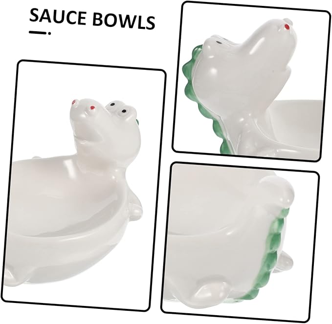 Appetizer Dish Decorative Ceramic Seasoning Plate Multi Use Dipping Tray for Sauces Soy Sauce and Condiments for Restaurants Parties and Family Dinners