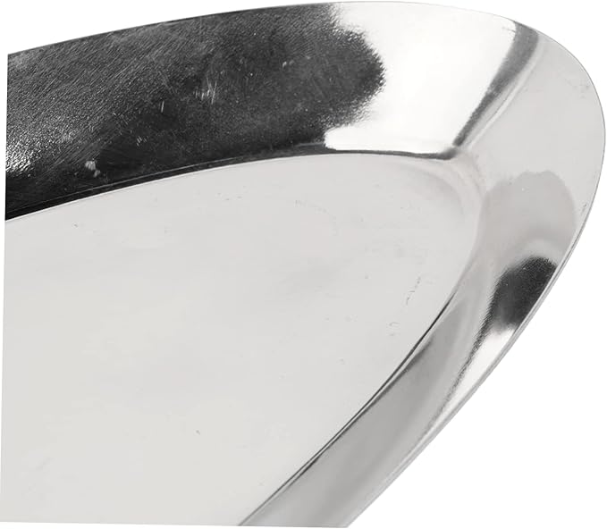 Stainless Steel Oval Snack Plate Heat-Resistant Food Serving Tray Sturdy Japanese Style Dish for and Appetizers for Parties and Restaurants