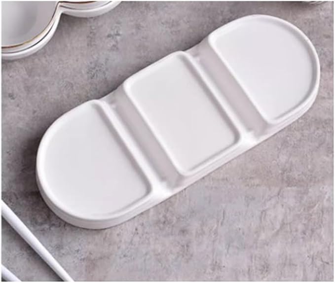 Appetizer Bowls Convenient and Practical Compartmentalized Plate Snack Plate Cold Dishes Plate Small Dishes Plate Appetizer Plate Salad Bowls (Color : A)
