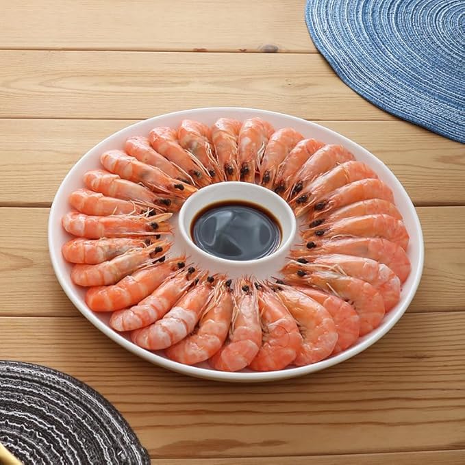 Multi Purpose Appetizer Ceramic Tray Vinegar Bowl Elegant Sushi Cookie Serving Dishes Dipping Sauce Plate for Dumplings French Fries Snacks Homes Restaurants Design Sense Souvenirs