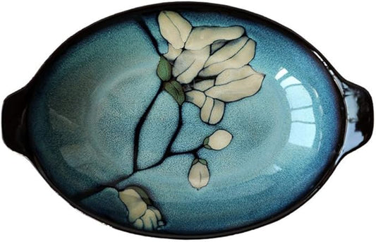 Ceramic binaural Fish Dish- Appetizer Plates Ceramic Porcelain Saucers Bowl Sauce Dishes Sushi Dinnerware