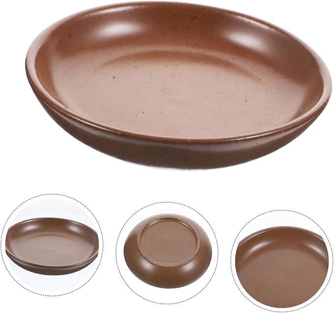 PRETYZOOM Ceramic Appetizer Serving Plate Decorative Round Snack Dish for Fruits Candy Sturdy Chic Food Plate for Home Restaurant Hotel Party Use for Events Gatherings