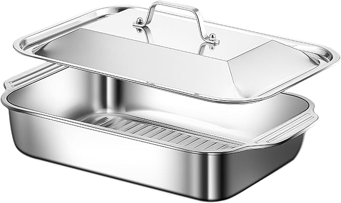 Elegant Silver Square Serving Tray Practical Stainless Steel Food Platter Rusts Resistant Dishwasher Compatible