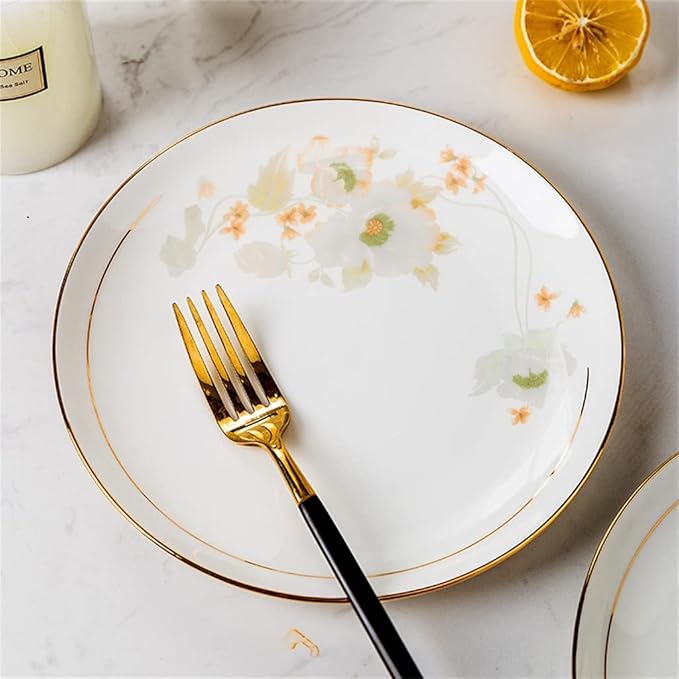 Simple Dining Plate Ceramic Tableware Set With 63 Pieces Of Kitchen Dishes Combination