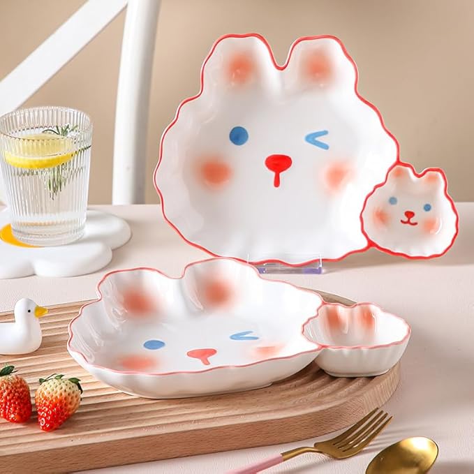Multi Purpose Appetizer Ceramic Tray Vinegar Bowl Elegant Sushi Cookie Serving Dishes Dipping Sauce Plate for Dumplings French Fries Snacks Homes Restaurants Design Sense Souvenirs