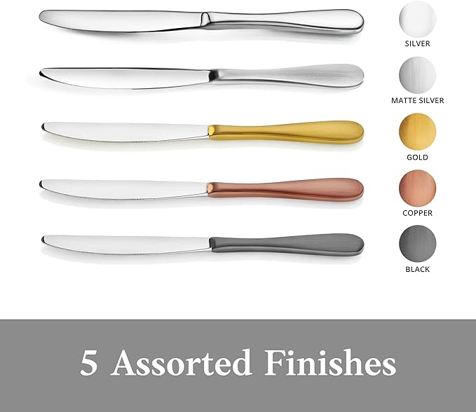 Artaste 1029130 Rain 18/10 Stainless Steel Flatware 36-Piece Set, Matte Finish Handle