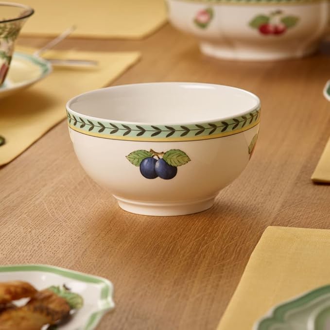 Villeroy & Boch French Garden Fleurence Collection Rice Bowl, Premium Porcelain, Made in Germany, 55 x 3 in, 16 oz Capacity, White/Multicolored