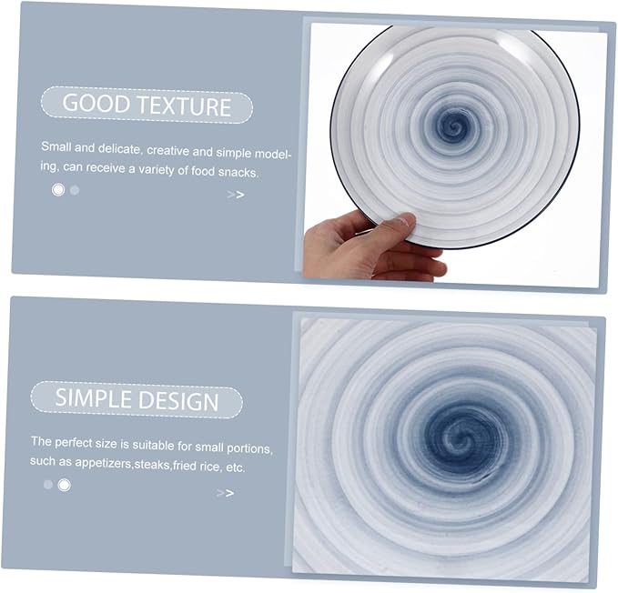 Ceramic Bowl Dish Gradient Spiral Design Multi-function Food Holder for Appetizers Pasta Fruits Snacks for Home Restaurant Table Decor