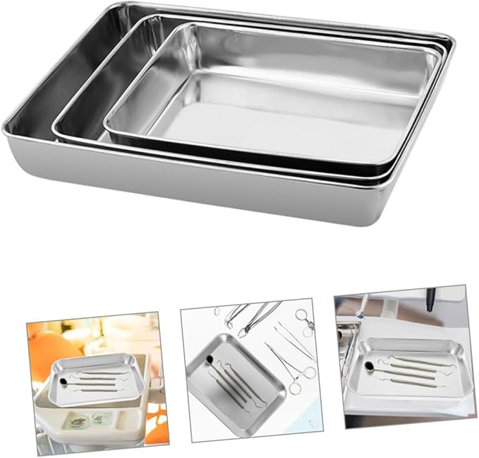 Alipis 3pcs Serving Tray Multifunctional Food Plates for Home Restaurant and Buffet Use Elegant Design for Snacks Desserts