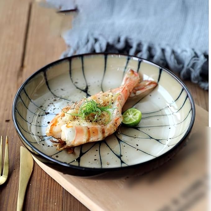 Plates Creative Simple Ceramic Dinner Plate Home Salad Plate Round Breakfast Plate Flat Plate Steak Plate Dinner Plates
