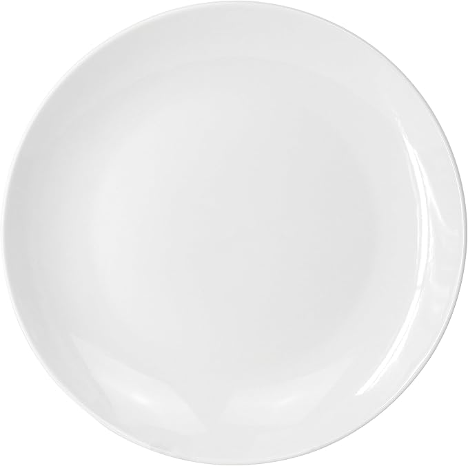 Elama 10.5 Inch Professional Kitchen 12 Piece Porcelain Dinnerware/Tableware Set (Round Dinner Plate White)