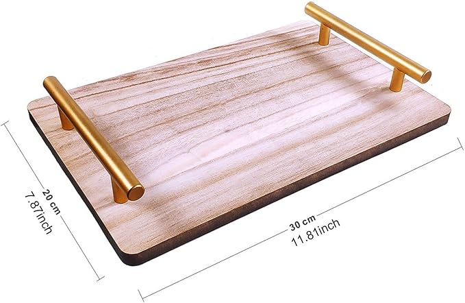 Elegant Donut Serving Tray with Convenient Handle for Desserts, Golden